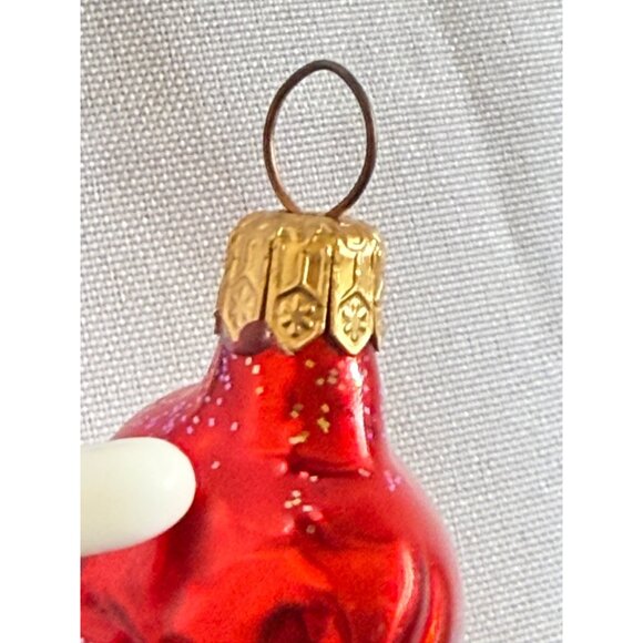 Radko POINSANTA Ornament 9.5” Poinsettia Santa Ball 1999 Drop 99-441 German - Picture 5 of 7